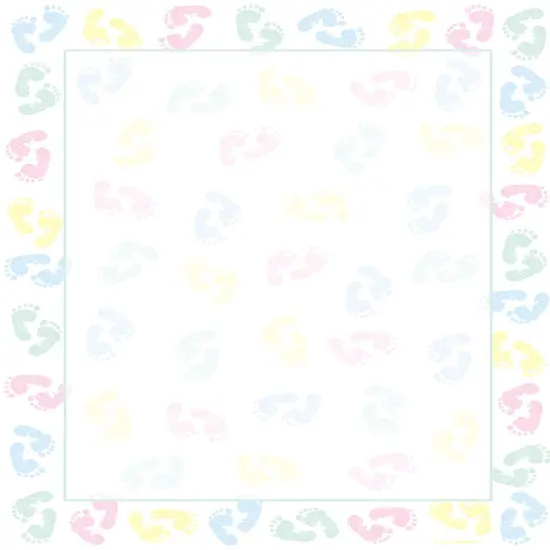 Great Papers! Baby Feet Stationery Letterhead, Invitations and Announcements, Printer Friendly, 8.5"x11", 80 Pack {1}