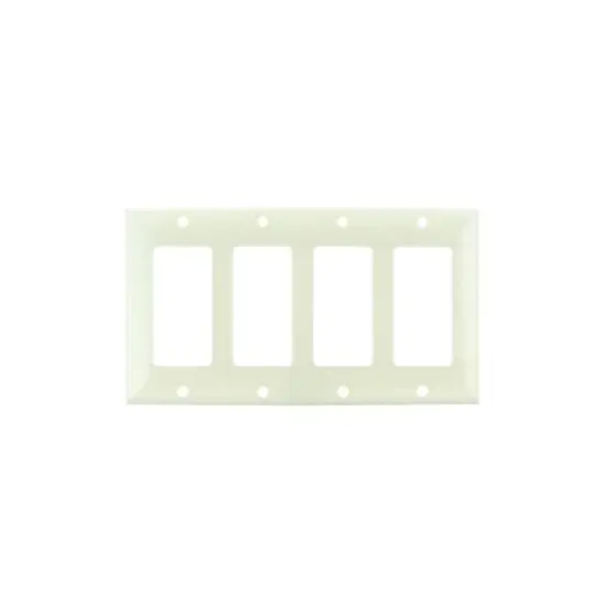 SUNLITE 4 Gang Decorative Plate Almond Color E304A {1}
