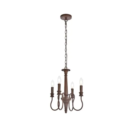 Flynx 4 lights pendant in weathered oak {1}