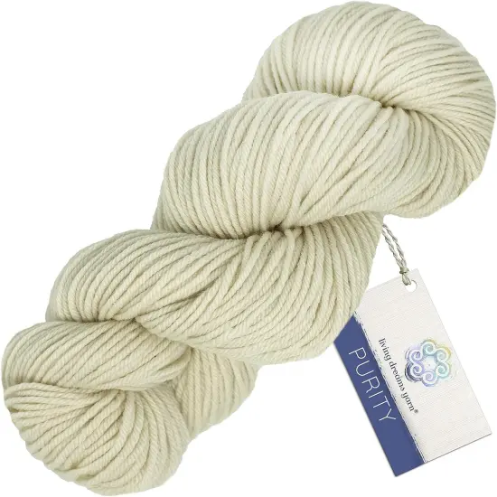 Living Dreams Purity: Organic Merino DK Yarn. Pacific Northwest Hand Dyed. Natural {1}