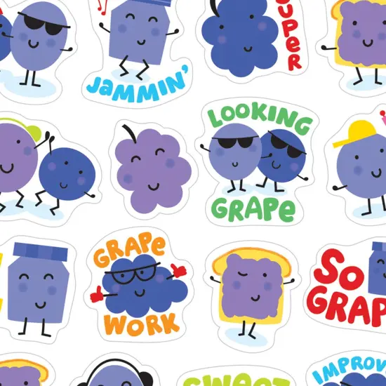 Grape Scented Stickers, 80 Per Pack, 6 Packs {3}