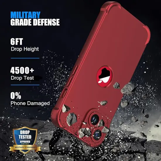 ORETECH iPhone 14 Plus & 15 Plus Cellphone Case-Red {3}