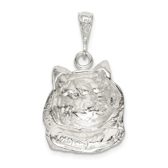 Sterling Silver Cat Charm Pendant Animal Jewelry 22mm x 19mm {3}