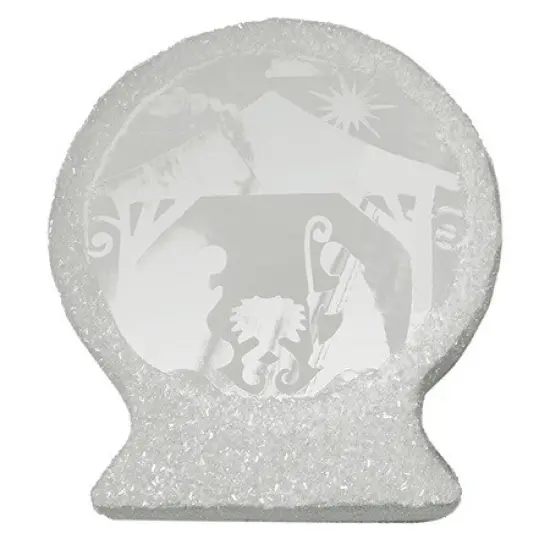 Northlight LED Lighted Nativity Scene Christmas Decoration - 9.25" - Silver Tone {1}