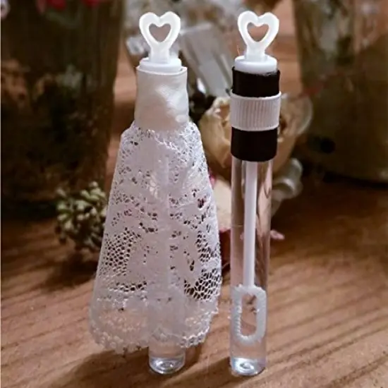 40 Pack Mini Heart Bubble Wands &ndash; Great Wand Bubbles Party Favors for Weddings and Anniversaries {4}