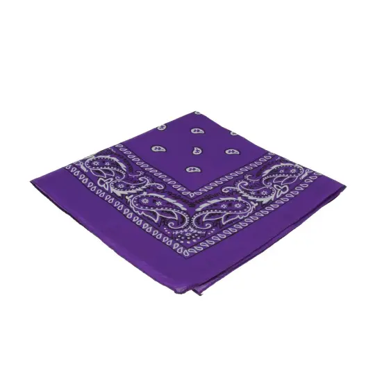 12 Purple Cowboy Cowgirl Western Bandana Head Scarf Costume Accessory {1}