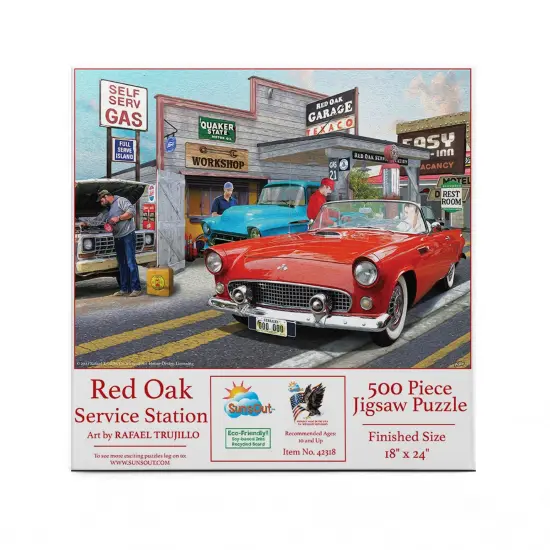 Sunsout Red Oak Service Station 500 pc Jigsaw Puzzle 42318 {4}