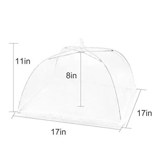 (6 Pack) Pop-Up Food Cover Tents, 17 Inch X17 Inch Food Mesh Cover, Reusable and Collapsible Outdoor Picnic Food Cover Net,Suit for Parties Picnics,BBQs {5}
