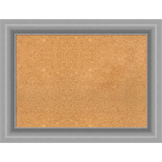 Peak Polished Nickel Framed Corkboard, Natural Cork {1}