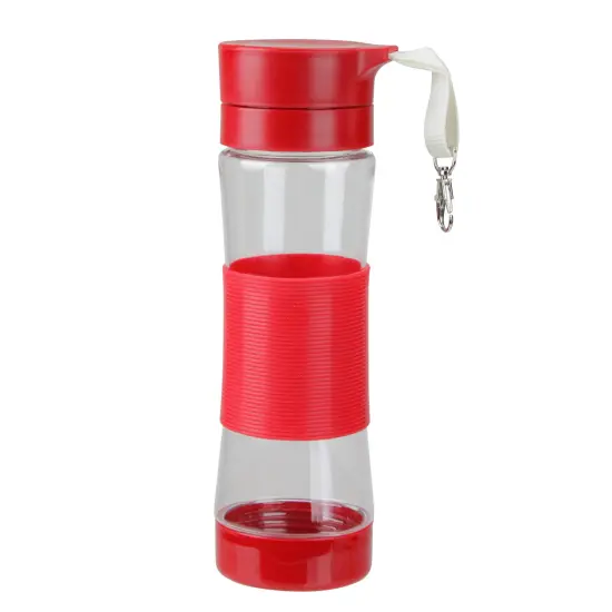 Avon 9.5" Red Clip-on Water Bottle with Silicone Center Sleeve {1}