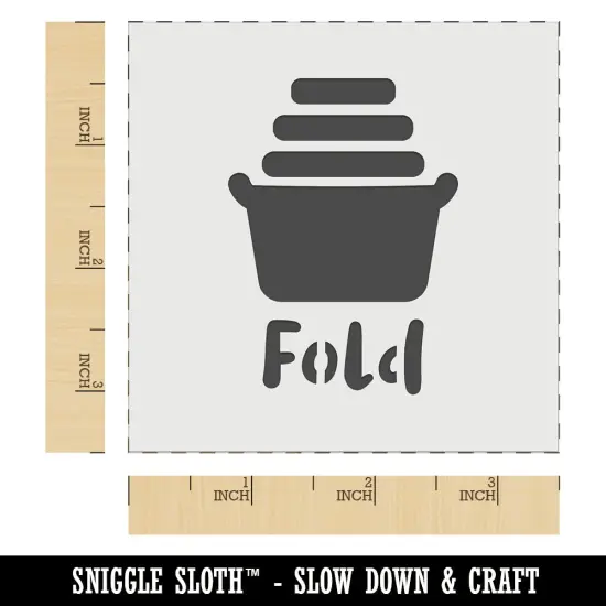 Laundry Basket Fold Wall Cookie DIY Craft Reusable Stencil {6}