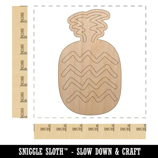 Pineapple Fun Doodle Unfinished Wood Shape Piece Cutout for DIY Craft Projects {1}