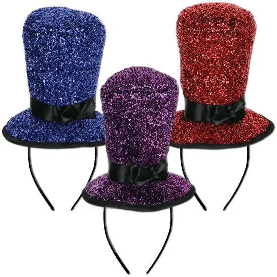 Sparkling Top Hat Headbands (Pack of 12) {1}