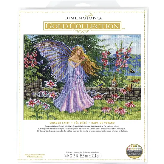 Dimensions Counted Cross Stitch Kit 14"X12"-Summer Fairy {1}