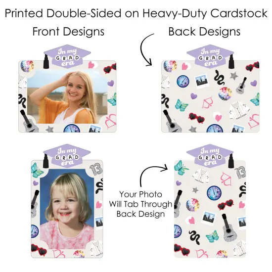 Big Dot of Happiness In My Grad Era - Graduation Party Picture Centerpiece Sticks - Photo Table Toppers - 15 Pieces {6}