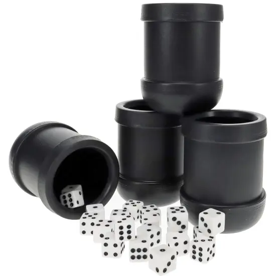 WE Games Liar's Dice Set of 4 Plastic Cups {1}