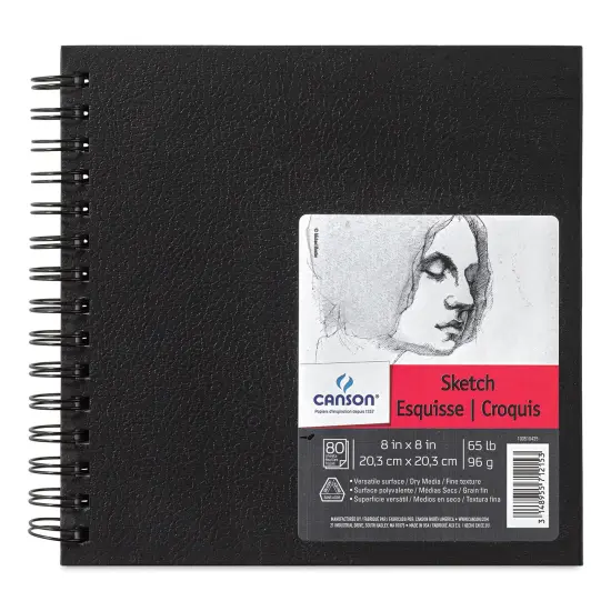 Canson Universal Hardcover Sketchbook - 8" x 8", 80 Sheets {1}