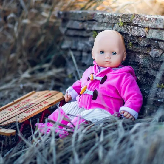 The Queen's Treasures 15 Inch Baby Doll Clothes Pink & Cream Overalls Set {5}