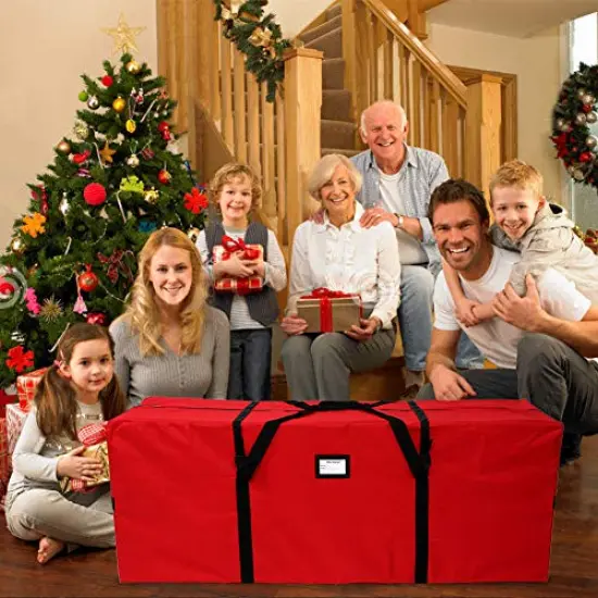Christmas Tree Storage Bag Extra Large Christmas Storage Containers, Fits Up to 7.5 Ft Artificial Trees Heavy Duty 600D Oxford Xmas Holiday Tree Bag with Dual Zipper (50&rdquo; X 20&rdquo; X 15&rdquo;) {3}