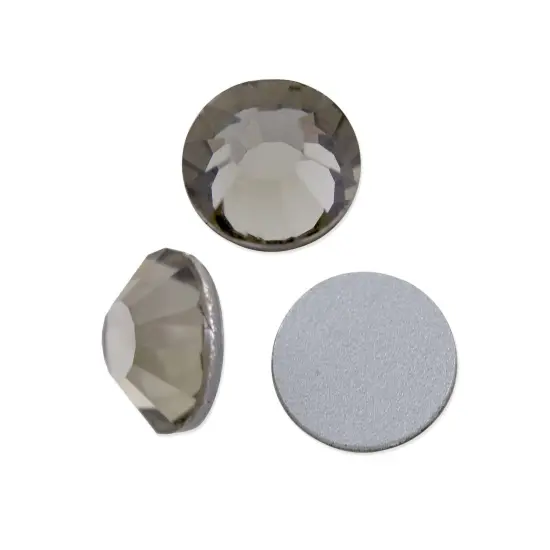 Preciosa Crystal VIVA12 Flat Back Rhinestone 4.7mm (SS20) Black Diamond (Package of 50) {1}