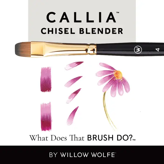 Willow Wolfe Callia Artist Chisel Blender Brush-8 {6}