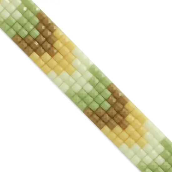 5 yards of Dekota Pixel 1/2" Iron On Trim Beige Multi {1}