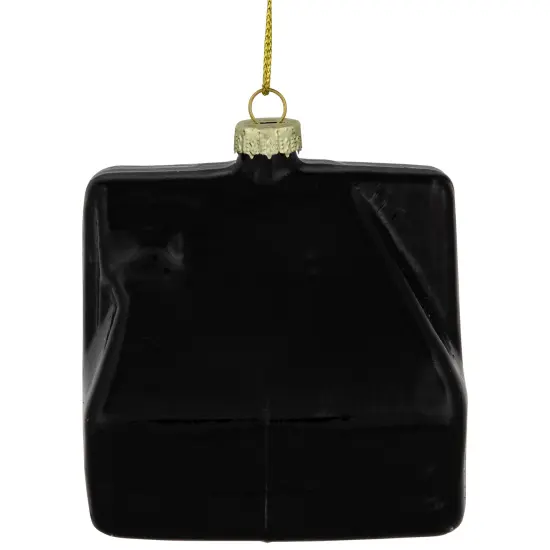 Northlight 3" Black and Silver Retro Instant Camera Glass Christmas Ornament {6}
