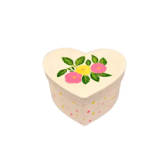 Value Pack of 12 Heart Box with Rose Embossed Lid {4}