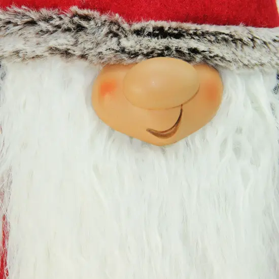 Northlight Plush Nordic Santa Christmas Gnome Figure - 25.5" - Red and Gray {3}