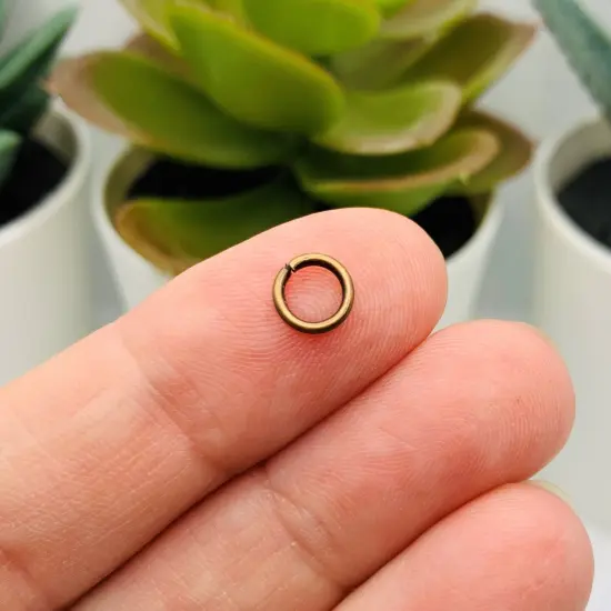 100 , 500 or 1,000 Pieces: 6 mm Antiqued Copper Open Jump Rings, 18g {3}