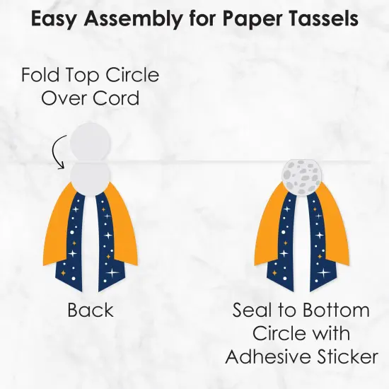 Big Dot of Happiness Blast Off to Outer Space - DIY Rocket Ship Baby Shower or Birthday Party Pennant Garland Decoration - Triangle Banner - 30 Pieces {7}