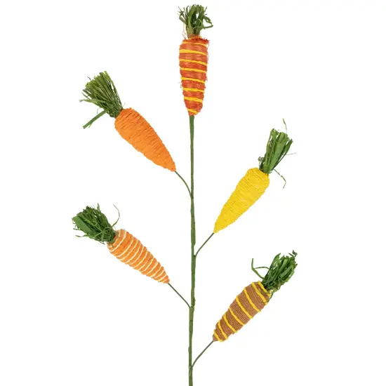 Northlight Striped Carrots Artificial Easter Spray - 23.75" Orange {6}