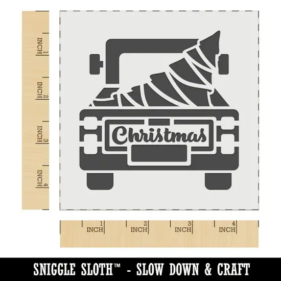 Christmas Tree Truck Wall Cookie DIY Craft Reusable Stencil {7}