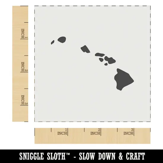 Hawaii State Silhouette Wall Cookie DIY Craft Reusable Stencil {5}