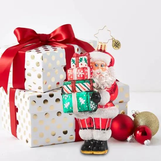 Christopher Radko Christopher Radko Time to Celebrate! Glass Christmas Ornament 1020771 Red {3}