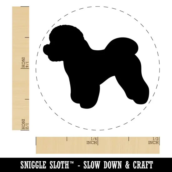 Bichon Frise Dog Solid Self-Inking Rubber Stamp Ink Stamper for Stamping Crafting Planners Yellow {1}