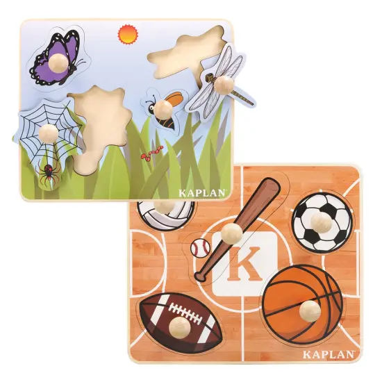 Kaplan Early Learning Company Kaplan Jumbo Knob Puzzles - Set of 7 {7}