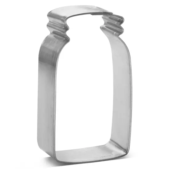Mini Mason Jar Cookie Cutter 2 in M184 - CookieCutter.com - USA Tin Plated Steel {1}