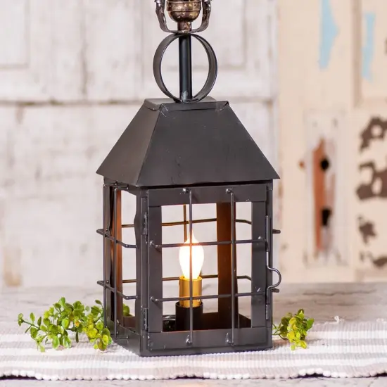 Irvins Country Tinware Colonial Lamp Base in Smokey Black {4}