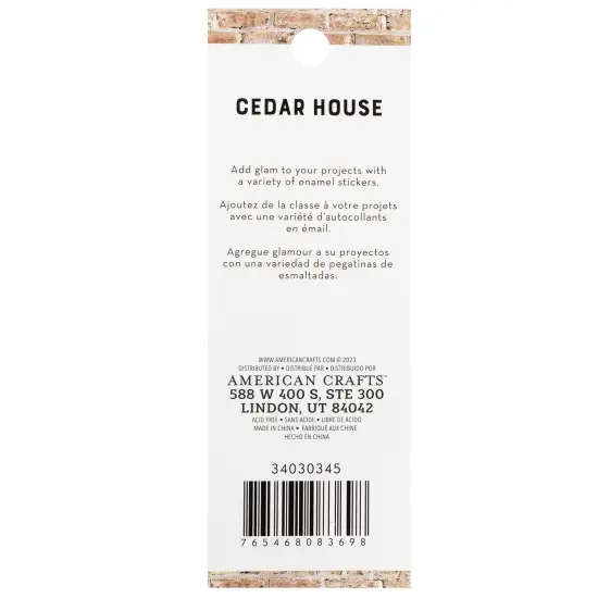 American Crafts Cedar House Enamel Dots 60/Pkg-Gold Foil {3}