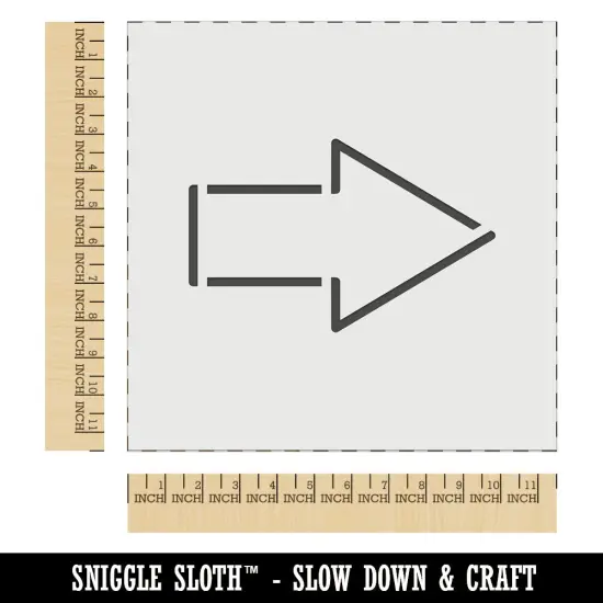 Arrow Rounded Corners Outline Wall Cookie DIY Craft Reusable Stencil {1}