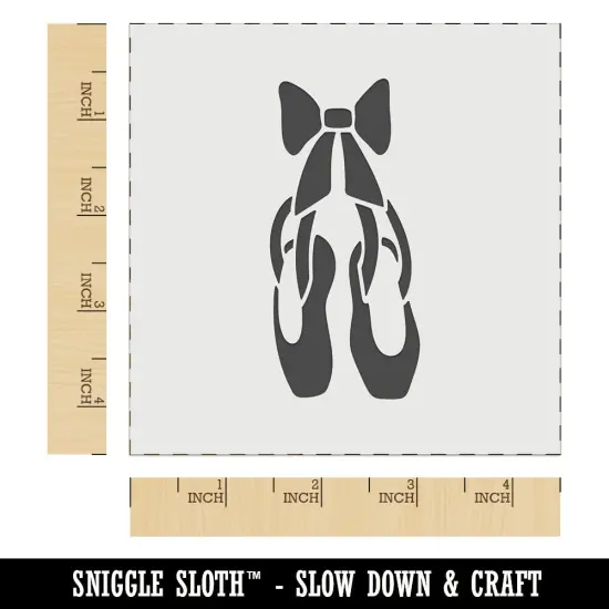 Ballet Ballerina Slippers Shoes Hung Up Dance Wall Cookie DIY Craft Reusable Stencil {6}