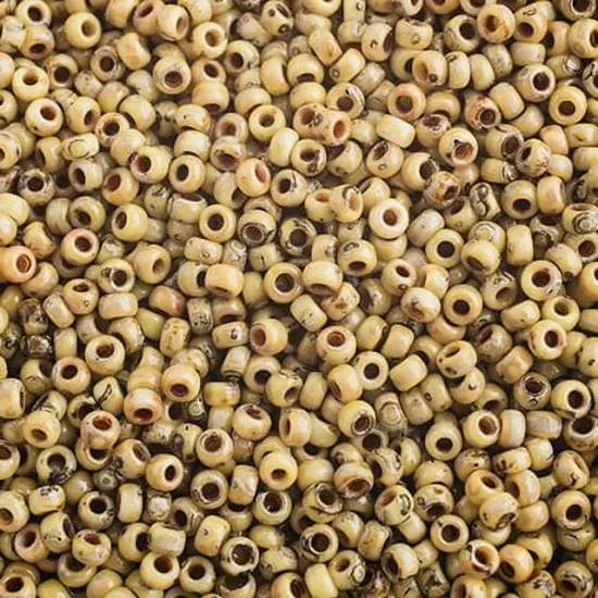 Miyuki 250g Opaque Picasso Round Rocailles Seed Beads, 11/0 Yellow #4512 {1}