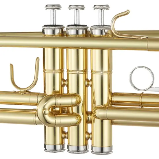 Ashthorpe Standard Bb Trumpet - Includes Case, Mouthpiece, Gloves, Cleaning Cloth, Valve Oil {3}