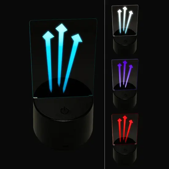 Three 3 Nails Christian Solid 3D Illusion LED Night Light Sign Nightstand Desk Lamp {1}