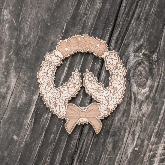 Ornament - OverWreath - Raw Wood 4x4in {3}