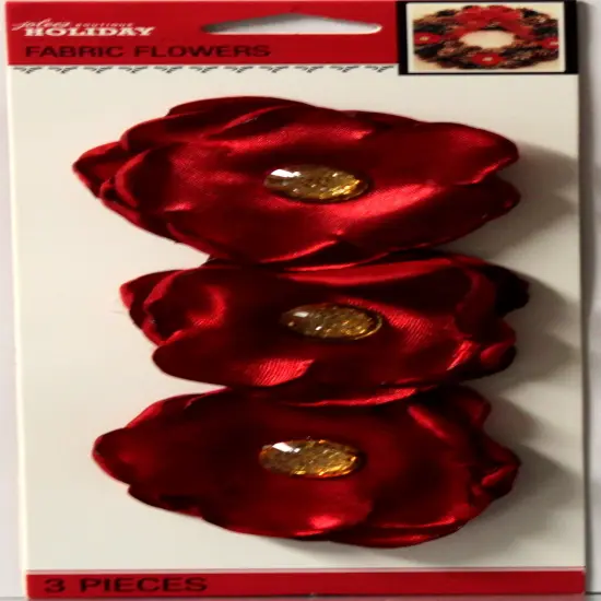 Jolee's Boutique Holiday Red & Gold Gem Florals Dimensional Stickers {1}