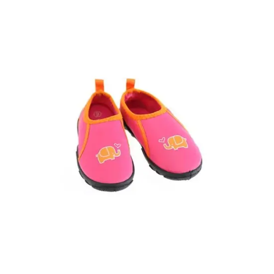 SwimWays Pink and Orange Children's Water-Resistant Swim Shoes - Size 5-6 {3}