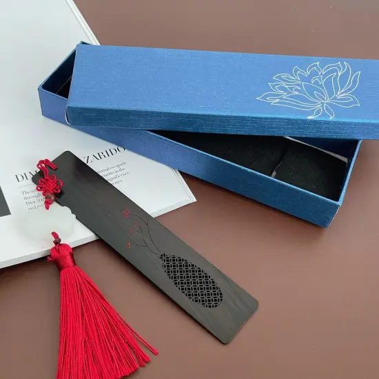 Wrapables Sandalwood Bookmark with Pendant Tassel for Book Lovers an Readers Water Lily {12}