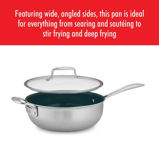 ZWILLING Clad CFX 4.5-qt Stainless Steel Ceramic Nonstick Perfect Pan {3}